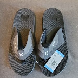 Hurley Men's Size 9 Flip Flops Black